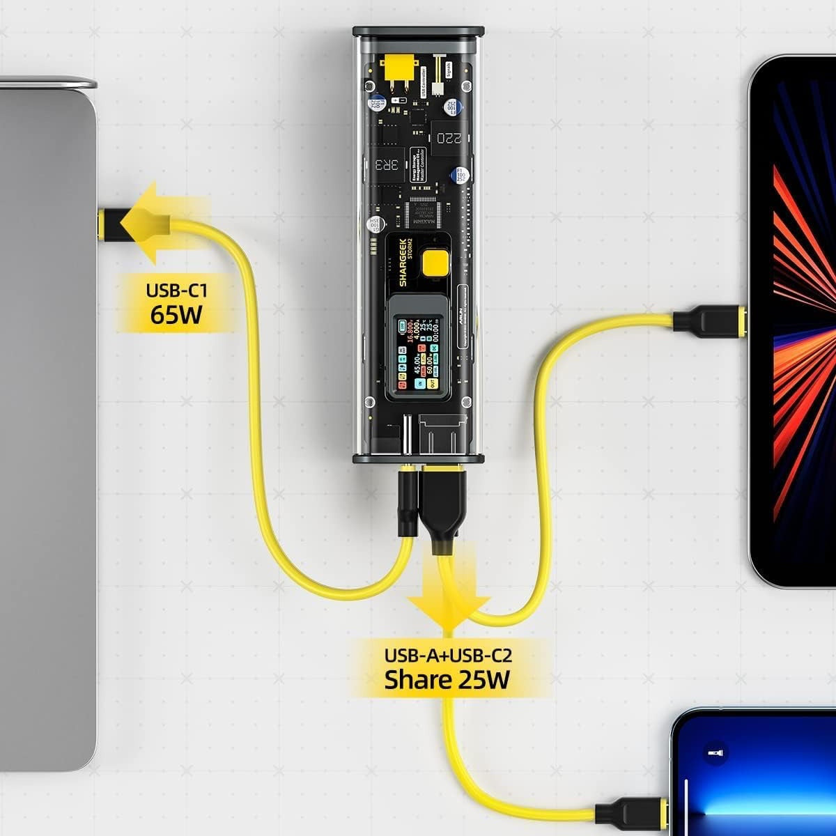 Shargeek : Storm2 Transparent 100W 25600mAh Laptop Power Bank