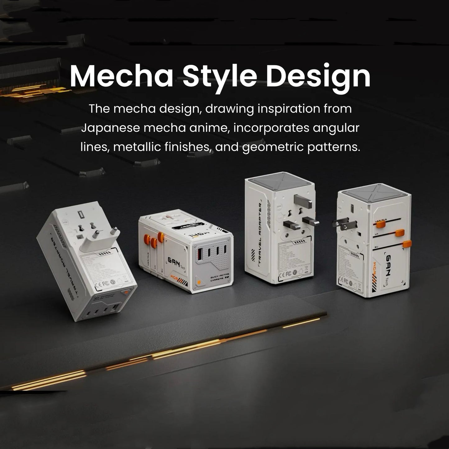 ARSMEL: World's First Mecha All-in-One 160W Charger & Travel Adapter